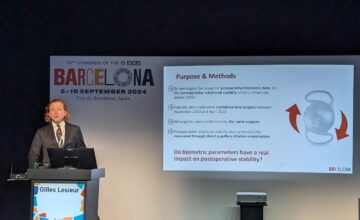 Dr Gilles Lesieur et Paul Dupeyre au Congrès ESCRS 2024 de Barcelone